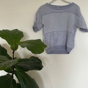 Vintage short sleeve purple sweater